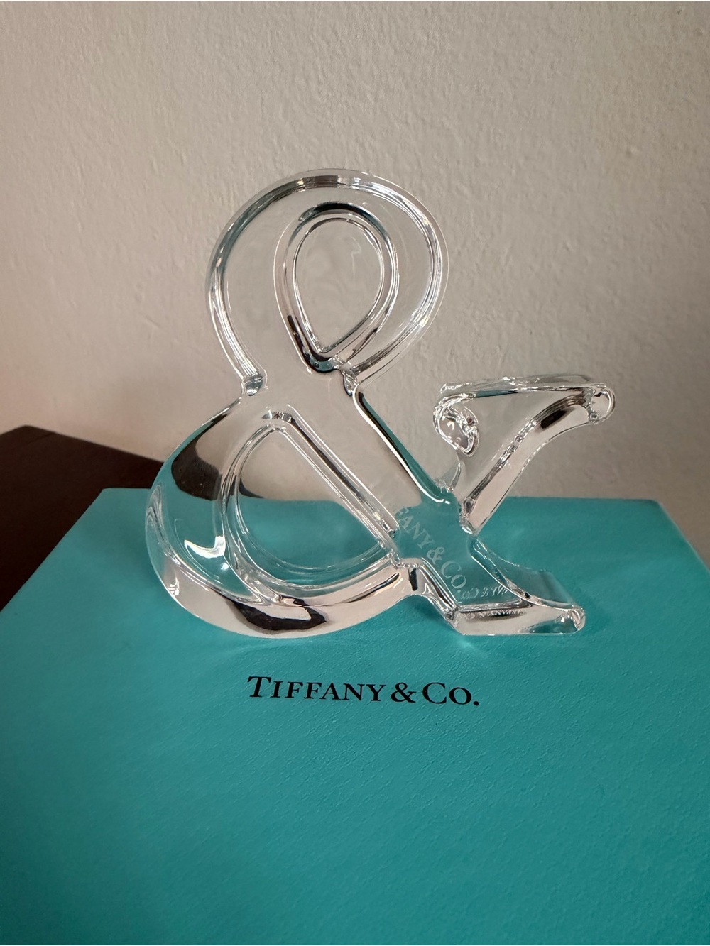 Tiffany & Co. Clear Glass Ampersand Ornament